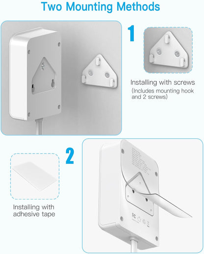 Surge Protector Power Strip, Outlet Extender Stick with USB C Ports, 4 Outlet 3 USB, Extension Cord Flat Wall Plug 6 FT, Home Office Dorm Room Essentials, White
