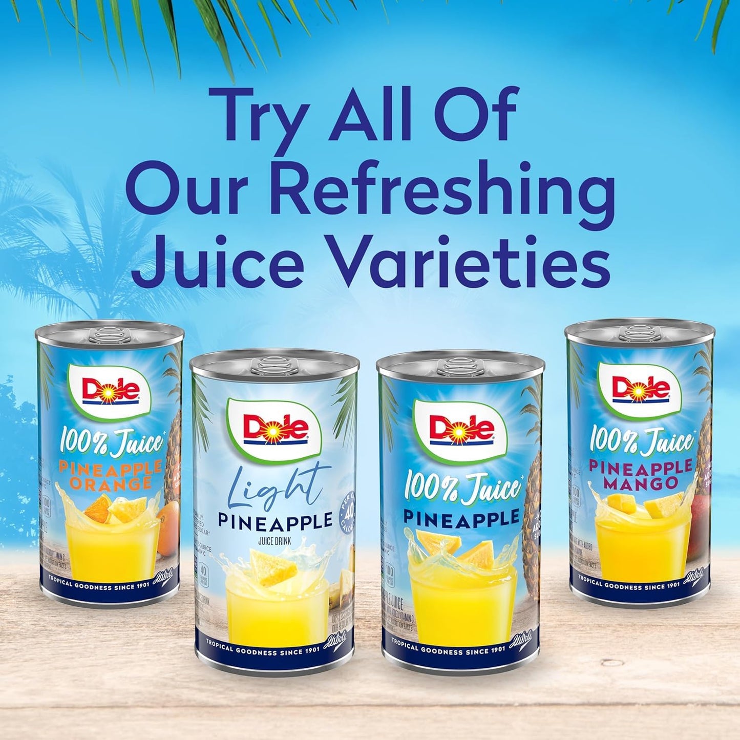 Dole 100% Pineapple Juice,8.0 Fl Oz (Pack of 24)