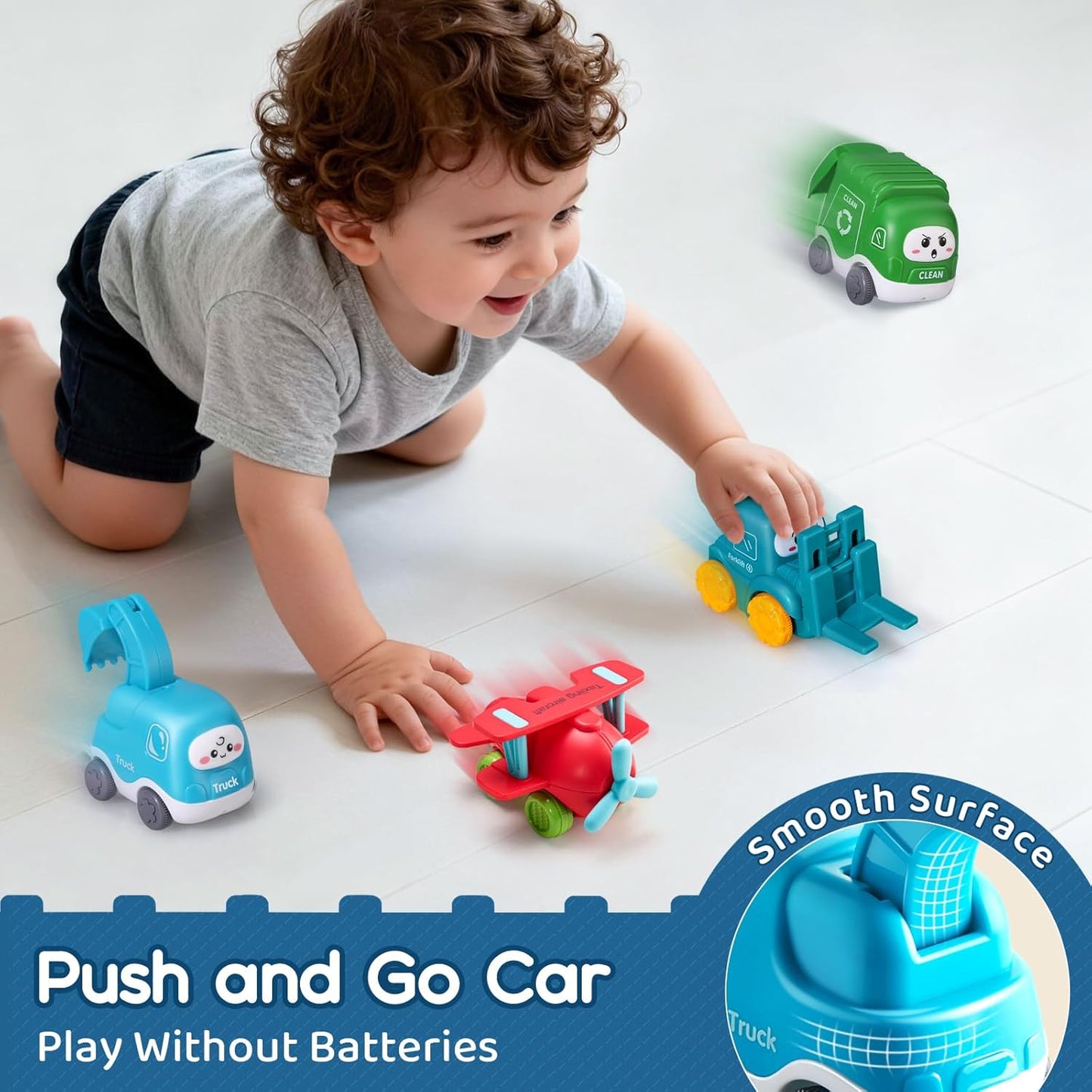 Big Cartoon Truck Car Toys for 1 Year Old Boy