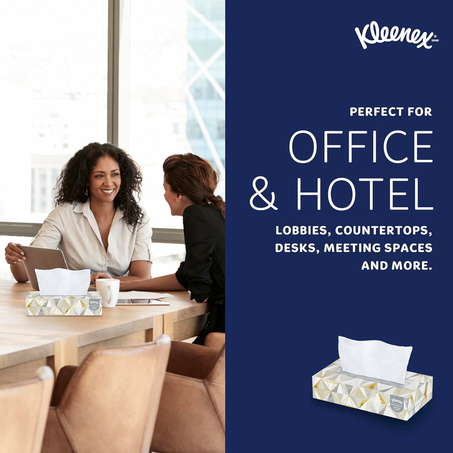 Kleenex® Professional Facial Tissue, Bulk (21606), 2-Ply, White, Flat Facial Tissue Boxes for Business (125 Tissues/Box, 48 Boxes/Case, 6,000 Tissues/Case)