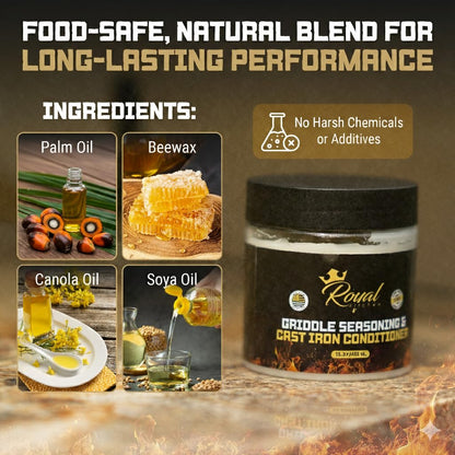 Royal Kitchen Cast Iron & Carbon Steel Seasoning Conditioner 2-IN-1