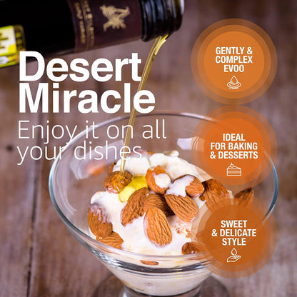 DESERT MIRACLE Cold Pressed Polyphenol Rich Moroccan Olive Oil,  17 Fl Oz