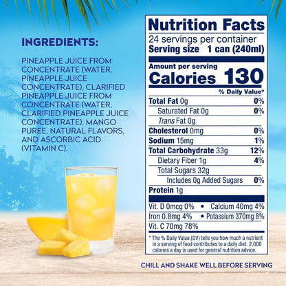 Dole Juice,  100% Fruit Juice 8.0 Fl Oz (Pack of 24)