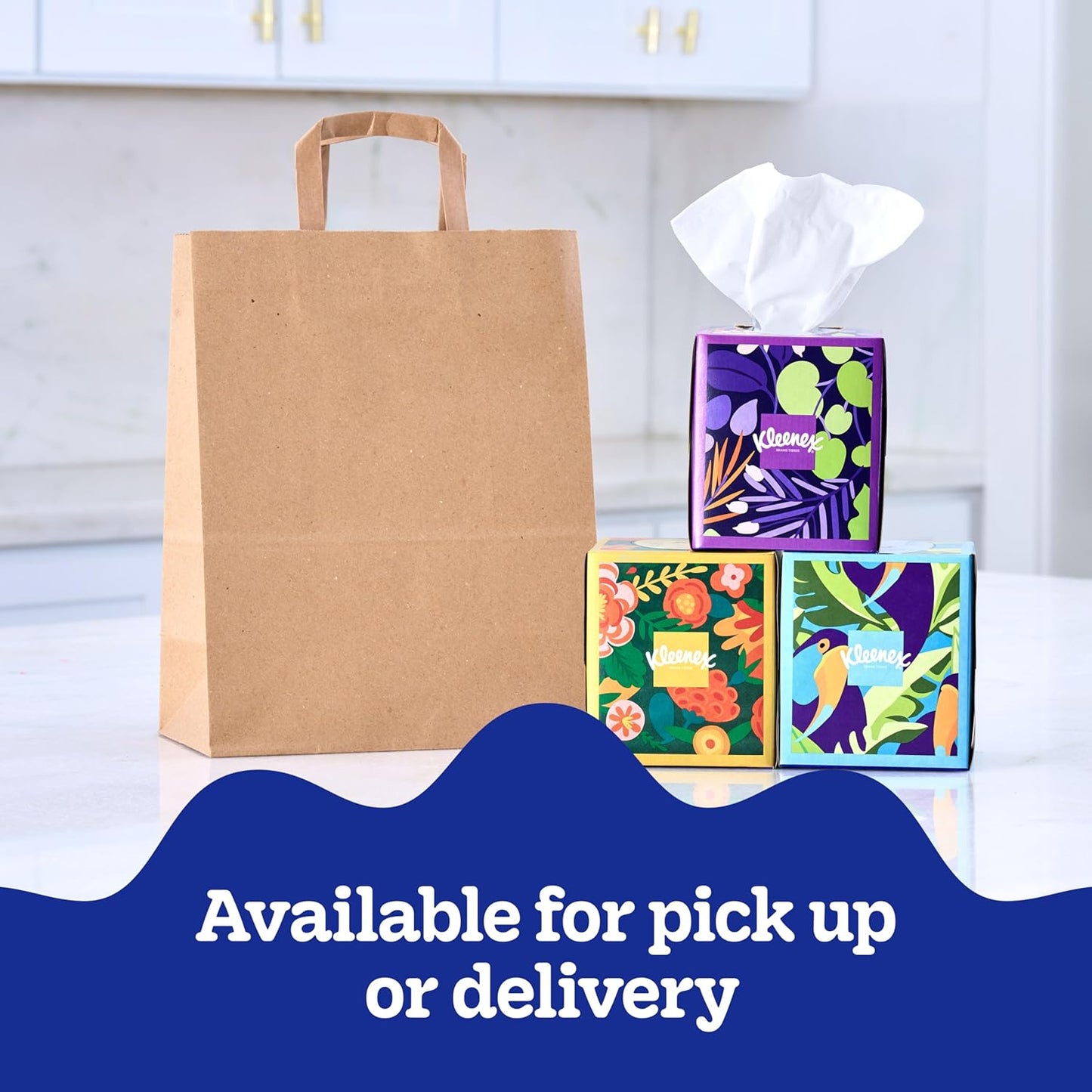 Kleenex Ultra Soft Facial Tissues, 4 Cube Boxes, 60 Tissues per Box, 3-Ply (240 Total), Packaging May Vary