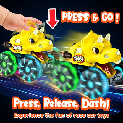 Monster Truck Toys Dinosaur Cars for Toddlers 1-3