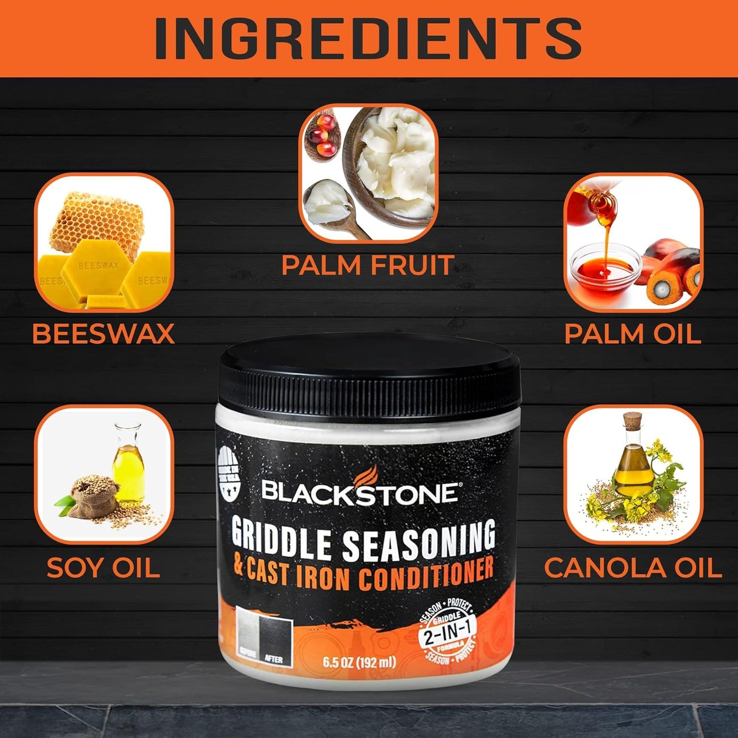 North Atlantic Imports Inc Blackstone Griddle Seasoning and Conditioner 1 Bottle of 2-in-1 Griddle Formula