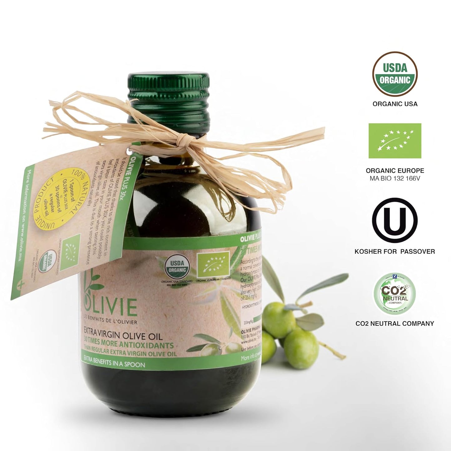 Organic High Polyphenol Extra Virgin Olive Oil, 250ml