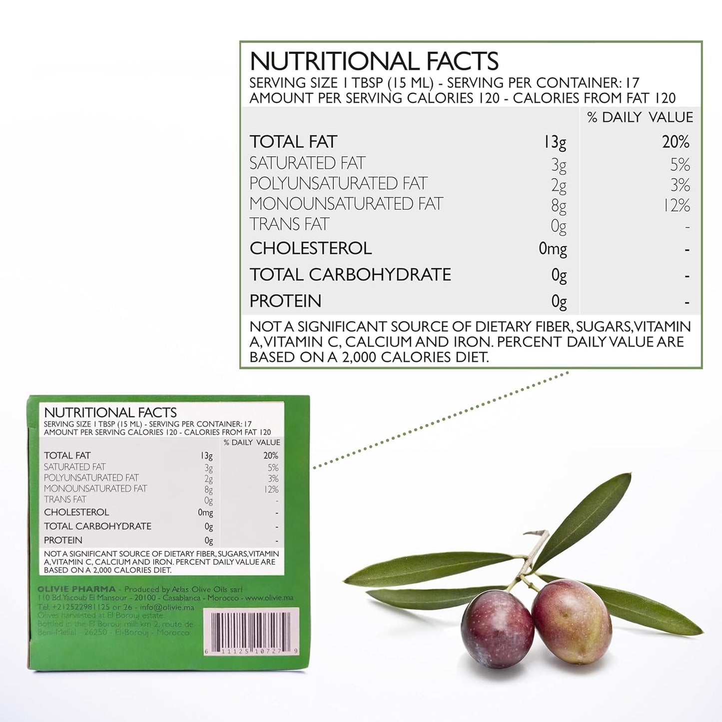 Organic High Polyphenol Extra Virgin Olive Oil, 250ml