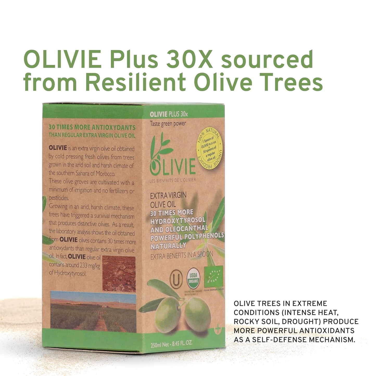 Organic High Polyphenol Extra Virgin Olive Oil, 250ml