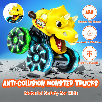 Monster Truck Toys Dinosaur Cars for Toddlers 1-3