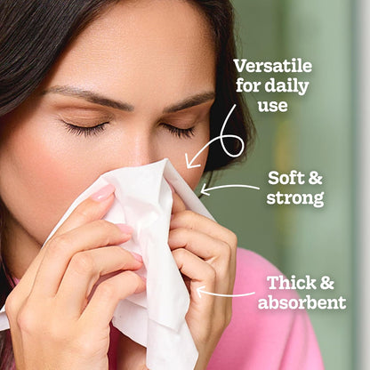 Kleenex Trusted Care Facial Tissues, 3 Flat Boxes, 160 Tissues per Box, 2-Ply (480 Total), Packaging May Vary