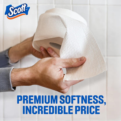 Scott ComfortPlus Toilet Paper, 231 Sheets per Roll, 1-Ply Toilet Tissue