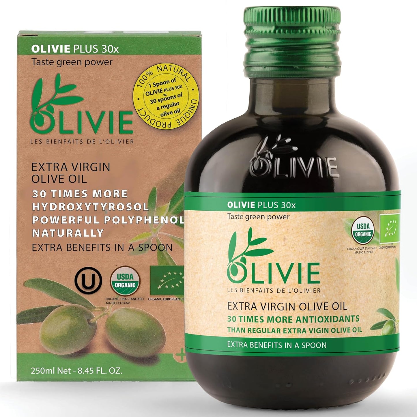 Organic High Polyphenol Extra Virgin Olive Oil, 250ml
