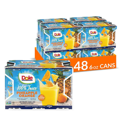 Dole Pineapple Orange Juice,6 Fl Oz (Pack of 6), 48 Total Cans