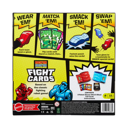 Mattel Games Rock ‘Em Sock ‘Em Robots Fight Cards Card Game