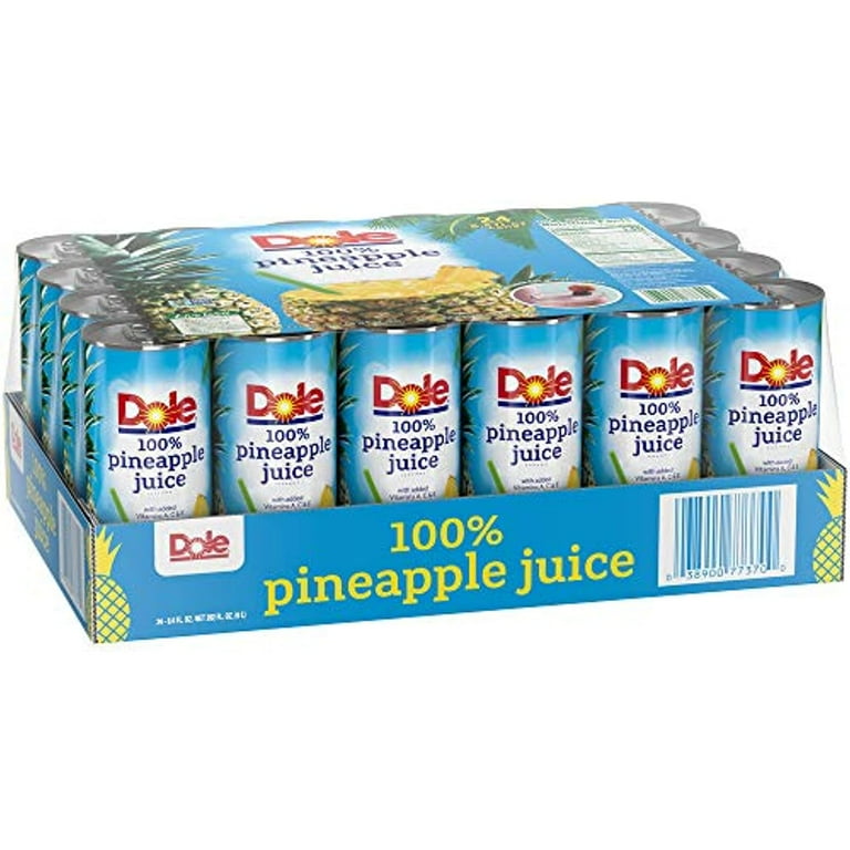 Dole 100% Pineapple Juice,8.0 Fl Oz (Pack of 24)