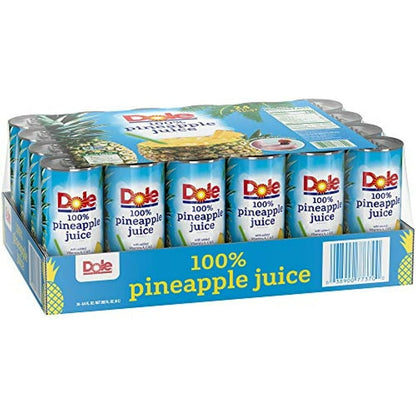 Dole 100% Pineapple Juice,8.0 Fl Oz (Pack of 24)