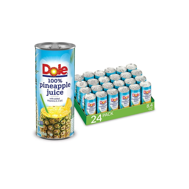 Dole 100% Pineapple Juice,8.0 Fl Oz (Pack of 24)
